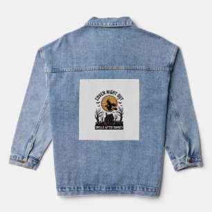 Haunted Coven Shirt Vintage Witch House Halloween Denim Jacket