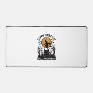 Haunted Coven Shirt Vintage Witch House Halloween  Desk Mat