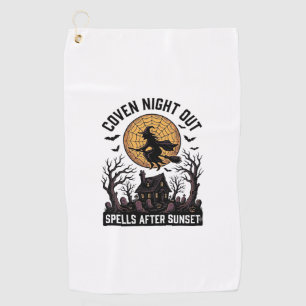 Haunted Coven Shirt Vintage Witch House Halloween  Golf Towel