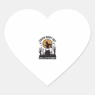 Haunted Coven Shirt Vintage Witch House Halloween  Heart Sticker