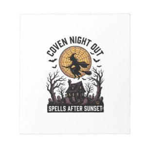 Haunted Coven Shirt Vintage Witch House Halloween  Notepad