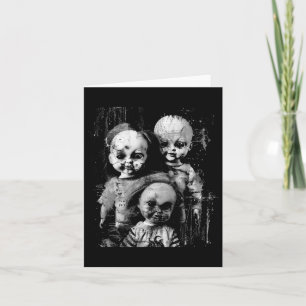 Haunted Creepy Doll Horror Toy Halloween Goth Alt  Card