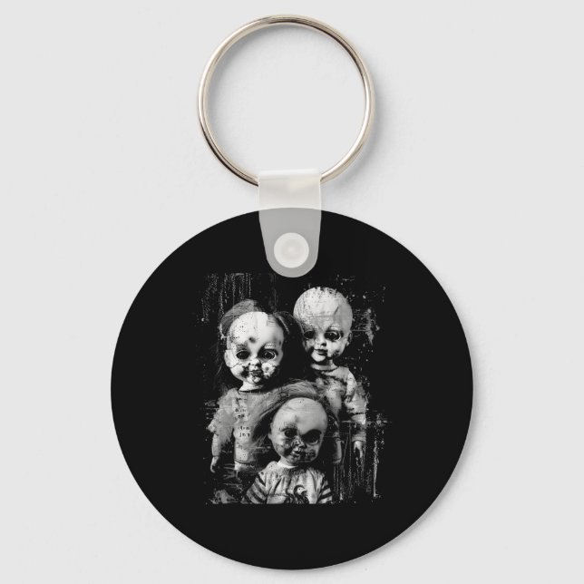 Haunted Creepy Doll Horror Toy Halloween Goth Alt  Key Ring (Front)