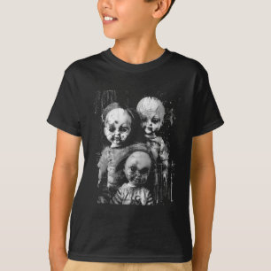 Haunted Creepy Doll Horror Toy Halloween Goth Alt  T-Shirt