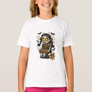 Haunted Doll – Halloween Cartoon T-Shirt