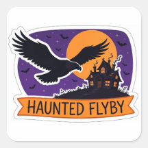 Haunted Flyby Eagle Halloween Sticker