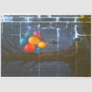 Haunted Forest Balloons Decoupage Paper Gothic