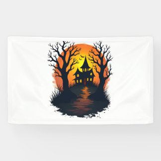 Haunted Forest – Spooky Halloween Nature Tee Banner