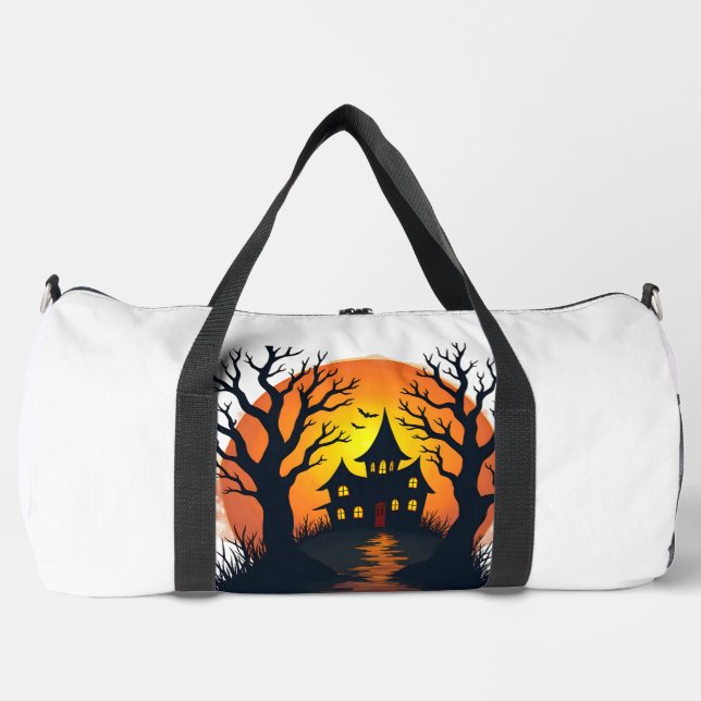 Haunted Forest � Spooky Halloween Nature Tee Duffle Bag (Front)
