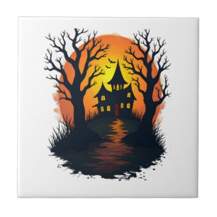 Haunted Forest � Spooky Halloween Nature Tee Tile