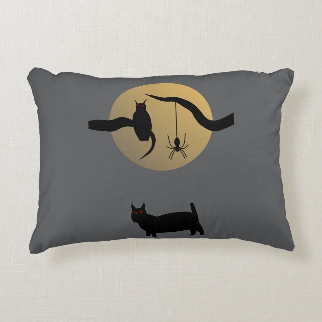 Haunted Full Moon Accent Pillow (Front)