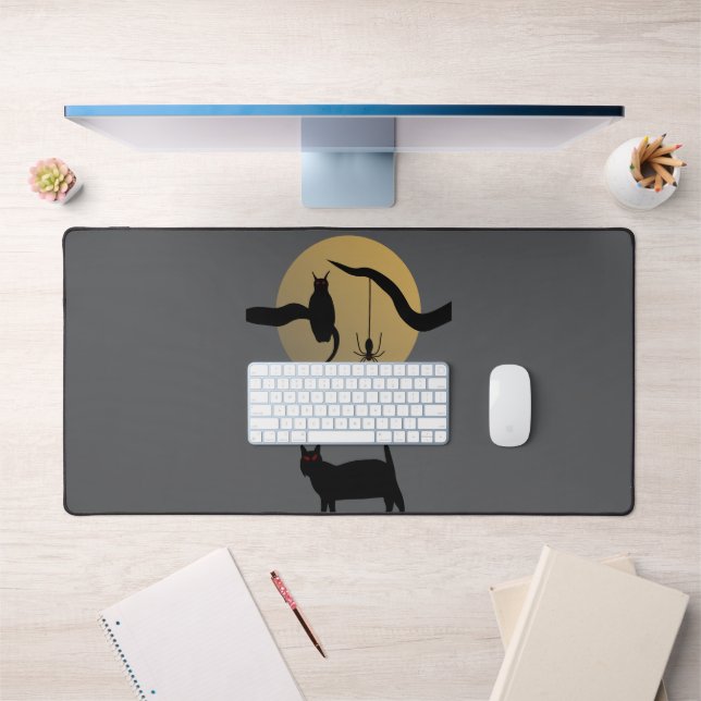 Haunted Full Moon Desk Mat (Office 1)