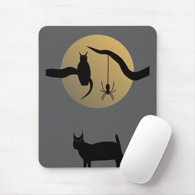 Haunted Full Moon Mousepad (With Mouse)