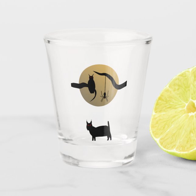 Haunted Full Moon Shot Glass (Front)