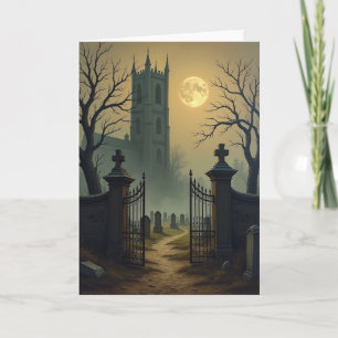 Haunted Gate Moonlit Card