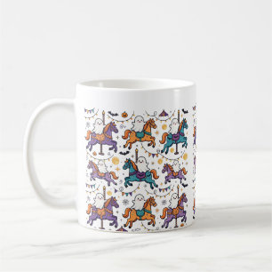 Haunted Ghost Carousel Spooky Carnival Art Coffee Mug