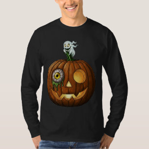 Haunted Ghost & Dripping Eyeball Jack-O-Lantern T-Shirt