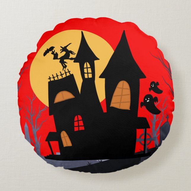 Haunted Glow Decorative Pillow (Front)