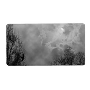 Haunted Gothic Sky with Ravens