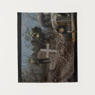 Haunted Graveyard in Tombstone Tapestry