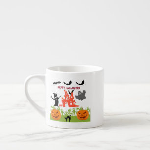 Haunted Halloween Creatures Artwork Espresso Cup