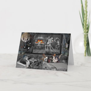 Haunted Halloween Drive-in Card