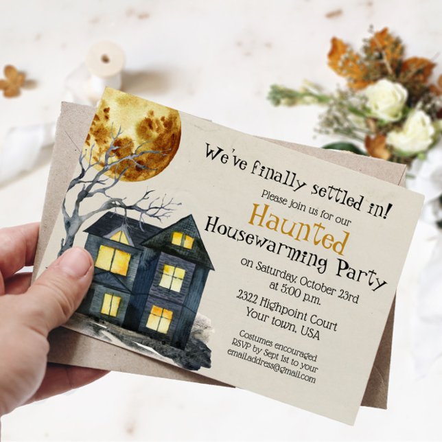 Haunted Halloween Housewarming Party Invitation (Creator Uploaded)