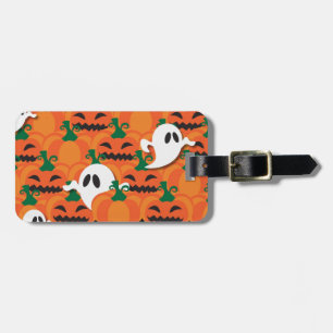 Haunted Halloween Pumpkin Patch Ghosts Luggage Tag