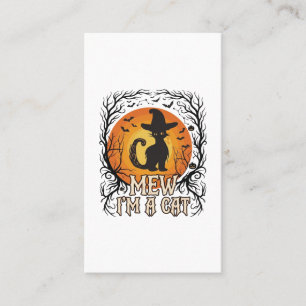 Haunted Halloween Pumpkin Spooky Night Ghost Silho Business Card