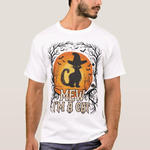Haunted Halloween Pumpkin Spooky Night Ghost Silho T-Shirt