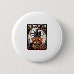 Haunted Halloween Shirt Vintage Ghost Pumpkin Art 6 Cm Round Badge