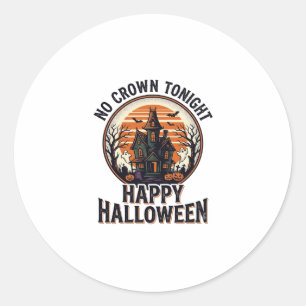 Haunted Halloween Shirt With Spooky Manor Art_1 Classic Round Sticker