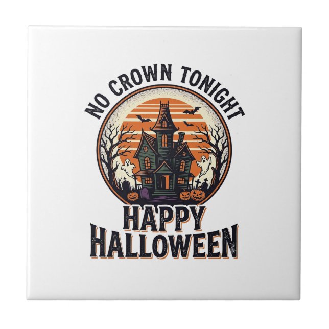 Haunted Halloween Shirt With Spooky Manor Art_1 Tile (Front)