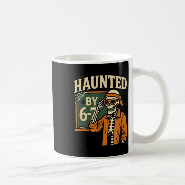 Haunted Halloween Skeleton Haunted Six Seven Numbe Coffee Mug (Right)
