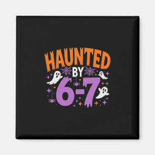 Haunted Halloween Skeleton Haunted Six Seven Numbe Magnet