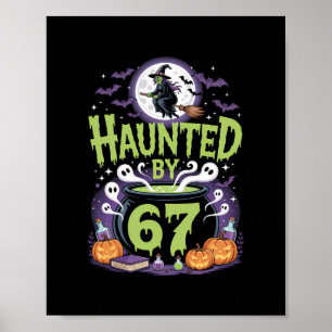 Haunted Halloween Skeleton Haunted Six Seven Numbe Poster