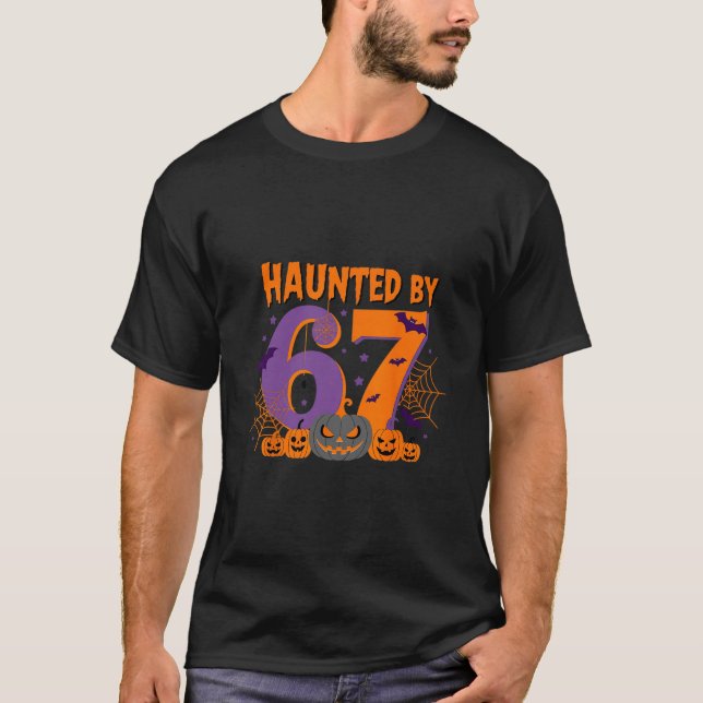 Haunted Halloween Skeleton Haunted Six Seven Numbe T-Shirt (Front)