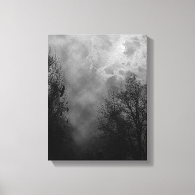 Haunted Halloween Sky Wrapped Canvas (Front)