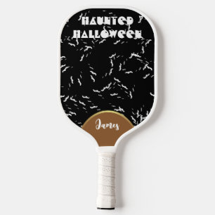 Haunted Halloween Spooky Black Bats Gothic Dark Pickleball Paddle