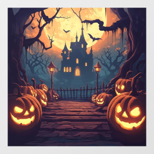 Haunted Halloween Window Cling