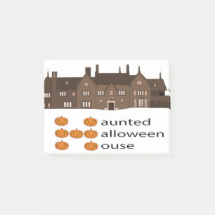 Haunted Haloween House Pumpkin Post-it Notes