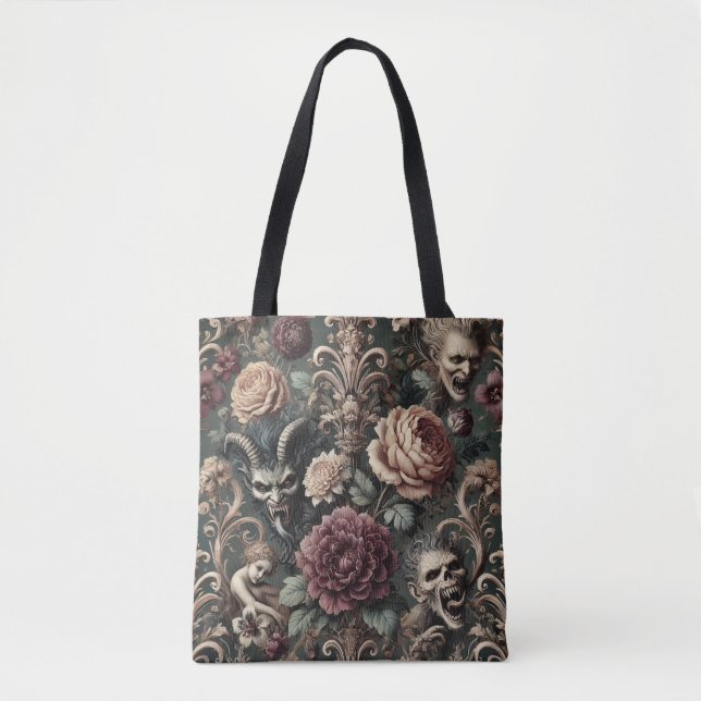 Haunted Harmonics – Gothic Victorian  Tote Bag (Front)