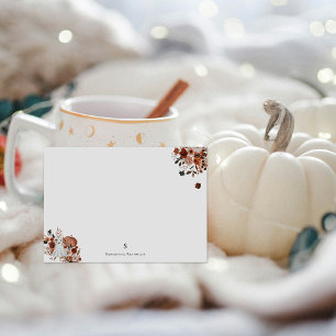 Haunted Harvest Floral & Ghost Personalised  Card