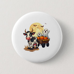 Haunted Hayride Cow 6 Cm Round Badge