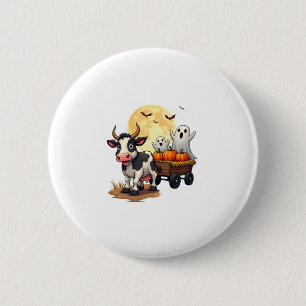 Haunted Hayride Cow 6 Cm Round Badge