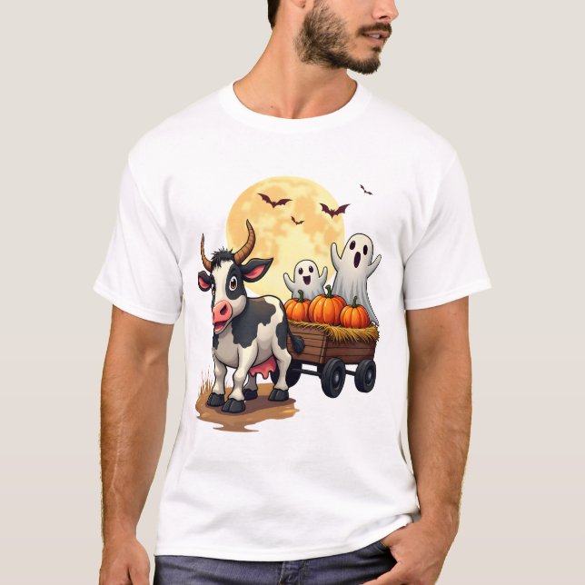 Haunted Hayride Cow T-Shirt (Front)