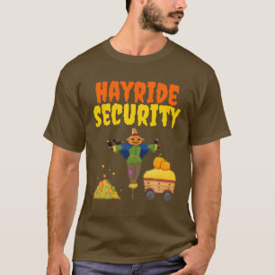 Haunted Hayride Security Funny Mum Dad Men Women H T-Shirt