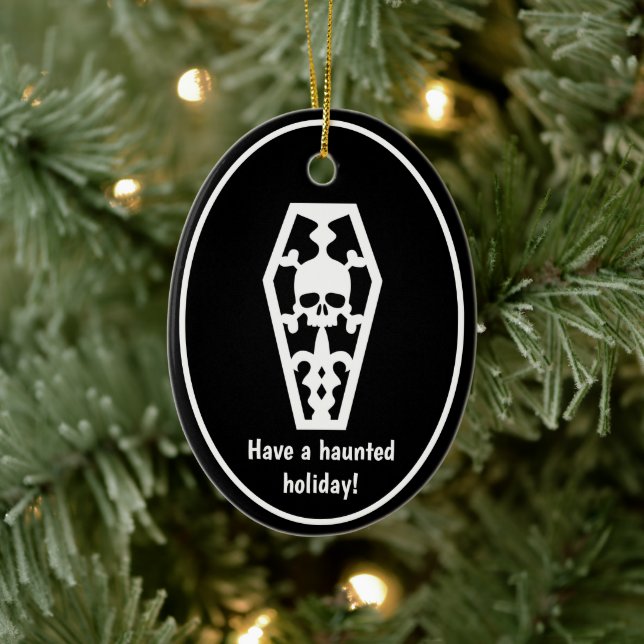 Haunted Holiday  Ceramic Tree Decoration (Tree)