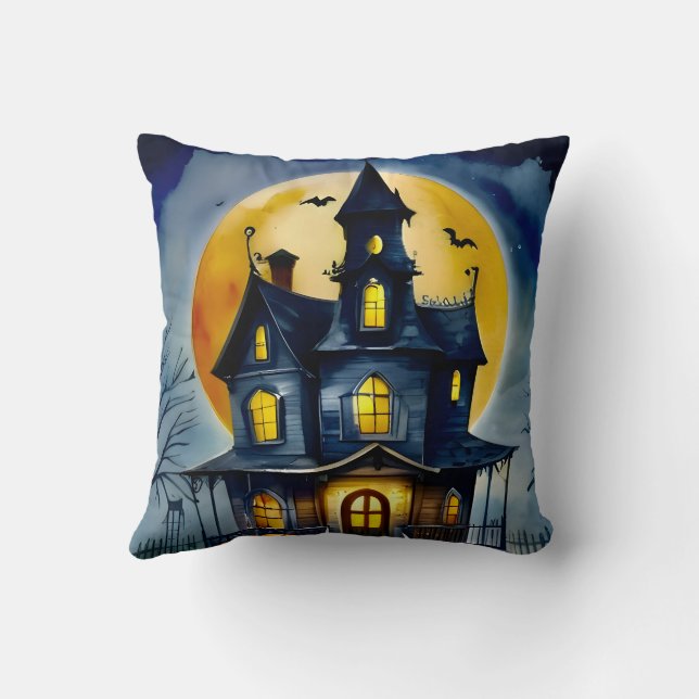 Haunted Hollow & Moon  Cushion (Back)