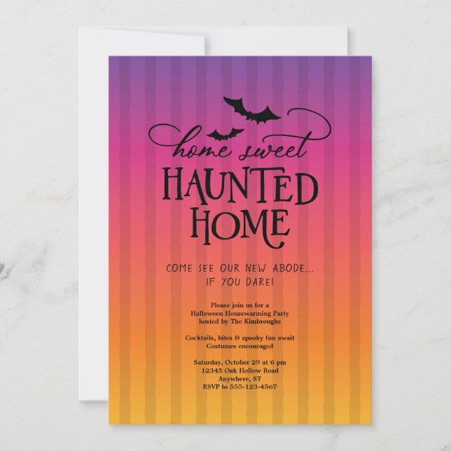 Haunted Home Housewarming Party Halloween Invitation (Front)